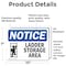 Signmission Ladder Storage Area Sign With Symbol, 10 in W x Rectangle, Vinyl Decal OS-2PACK-NS-D-710-L-13945 - alternate 2
